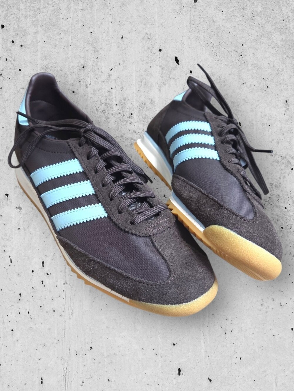 Adidas Originals SL 72 OG Sneakers Brown/Light Blue - Womens Size 8.5 (Like New)